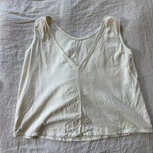 Elizabeth Suzann Cream Wrap Tank Top